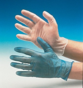 Vinyl Gloves Blue (M) 